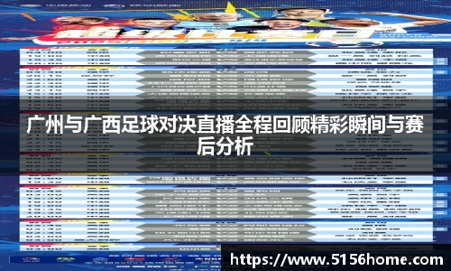 广州与广西足球对决直播全程回顾精彩瞬间与赛后分析